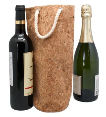 Sac en liège de présentation vins et spiritueux, Valable pour les bouteilles de vin et de champagne 4
