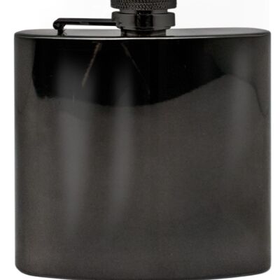 Stainless Steel Hip Flask with Graphite Finish