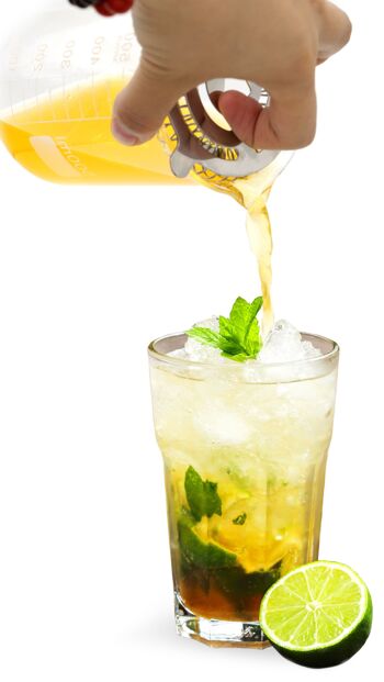 Mélangeur à cocktail, mélangeur à cocktail 500 ml, comprend une passoire avec ver pour l'élimination de l'excès d'eau 6