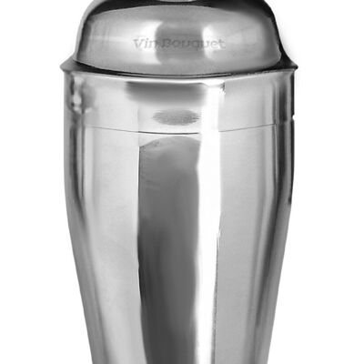 Set Cocktail shaker, glass and worm, Stainless Steel, Silver