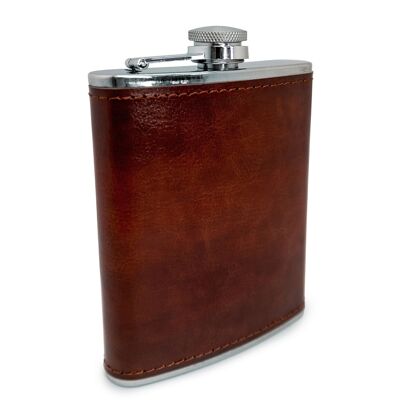 Brown Leather Hip Flask