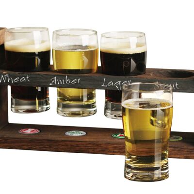 Beer Tasting Set with Wooden Tray