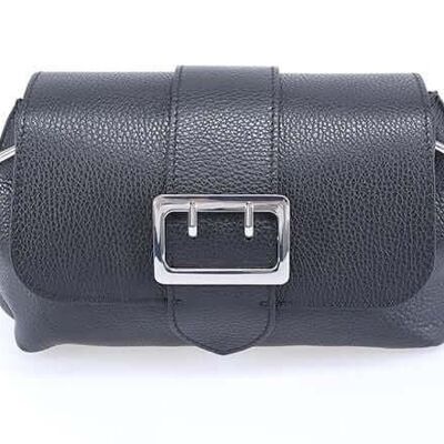 Leather Clutch Bag - Black