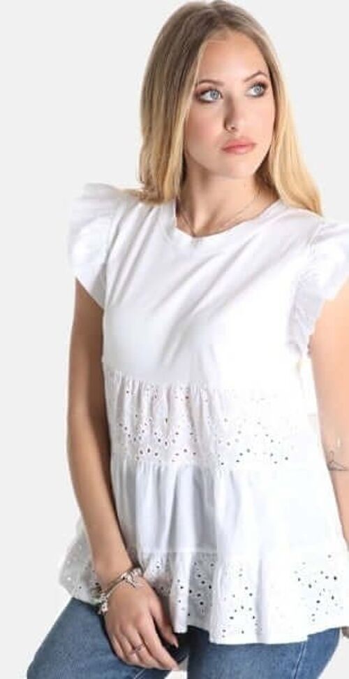 Cotton Lace Top - White