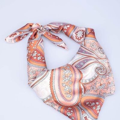 Paisley Pattern Neckscarf - Lightsalmon