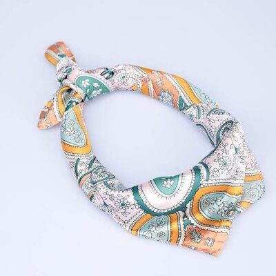 Paisley Pattern Neckscarf - Medium Spring Green