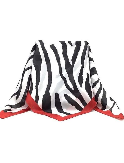 Animal Print Neck Scarf - Red