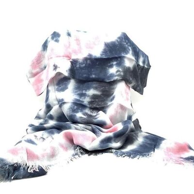 Sciarpe Di Cotone Tie Dye - Rosa Chiaro
