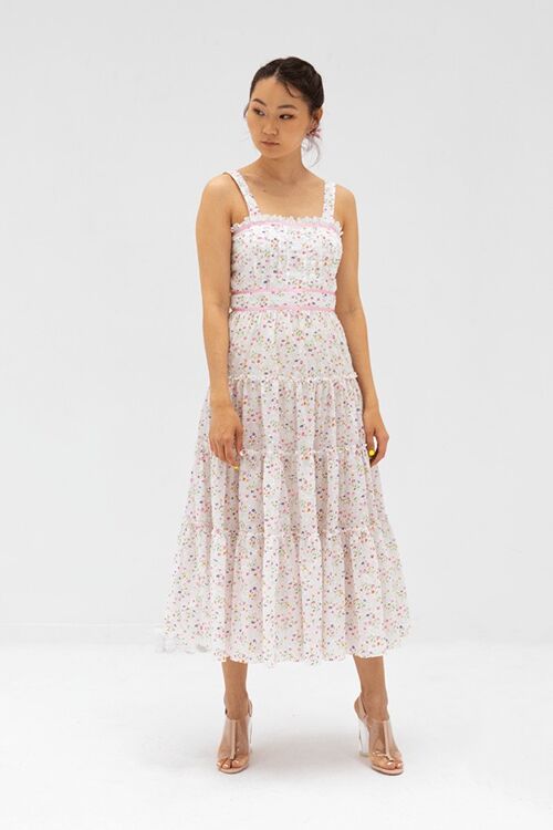 Summer Cotton Dress - Mini Flower Print
