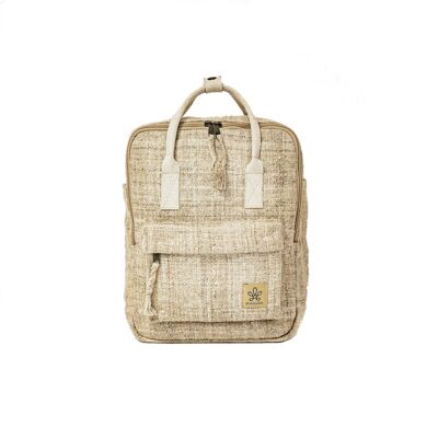 Compact backpack in 100% ethical & vegan hemp - SONAM SABLE