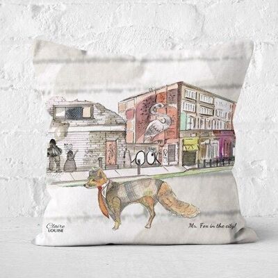 Fox In The City Cushion