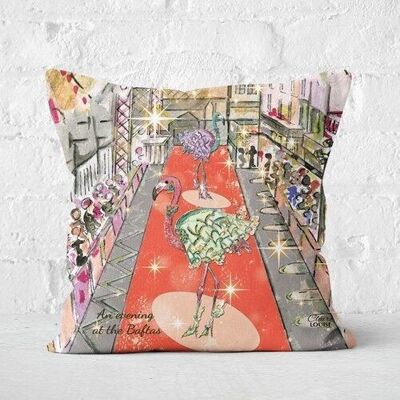 Flamingos In The City Cushion