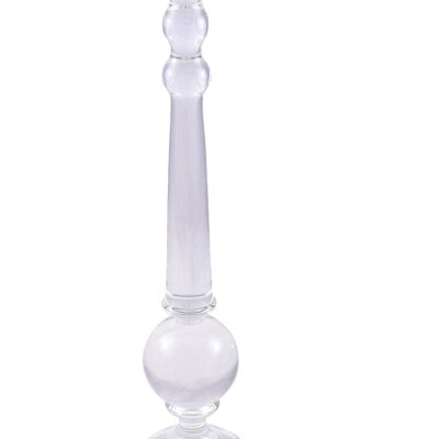 ROUND GLASS CANDLE HOLDER H.60CM