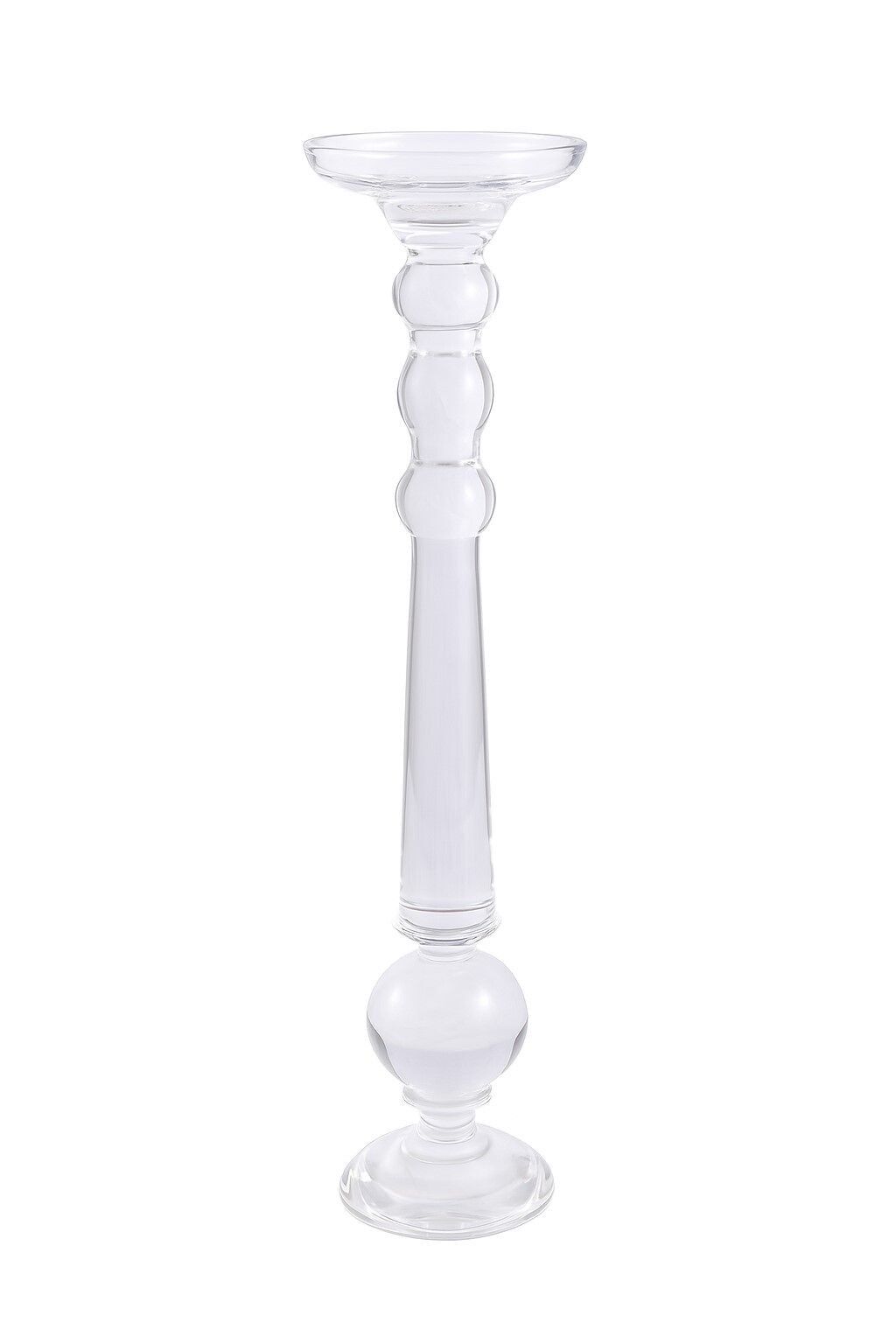 PORTA VELAS REDONDO DE CRISTAL H.60CM