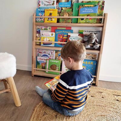 Madeleine, das hölzerne Montessori-Bücherregal für Kinder