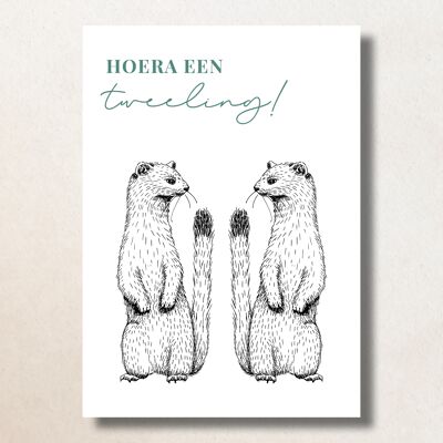 Hoera een tweeling / A6 / Card