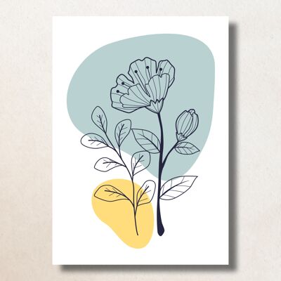 Blue Flowers / A6 / Card