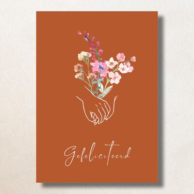 Gefeliciteerd bloemen / A6 / Card