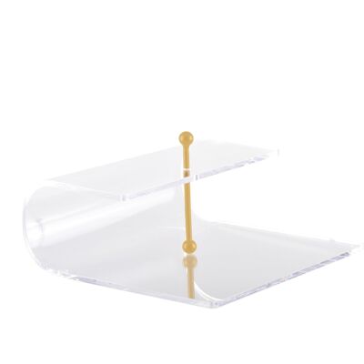 ACRYLIC AND GOLD TOWEL RACK