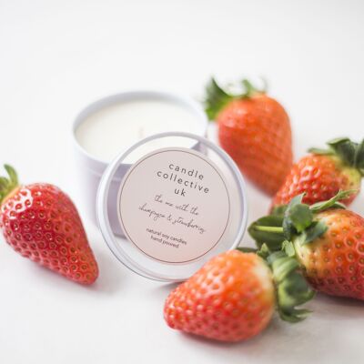 Candle Tin - Champagne & Strawberries