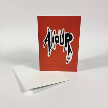 Amour - Red: Carte de mariage, anniversaire, carte d'amour, carte de Saint Valentin 5