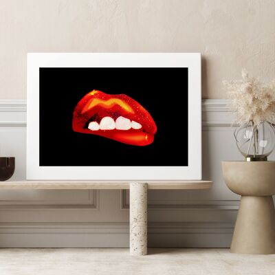 GALACTIC KISS - A4 WALL ART / ART PRINT