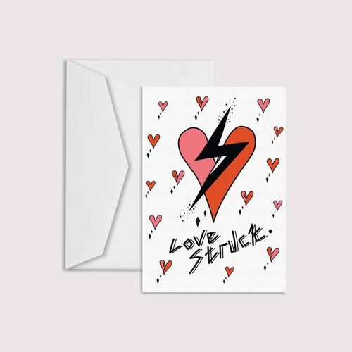 Love Struck: Carte de mariage, anniversaire, carte d'amour, carte de Saint Valentin