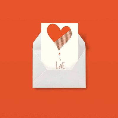 Liebe - Schmelzendes Herz: Hochzeitskarte, Jubiläum, Liebeskarte, Valentinstagskarte