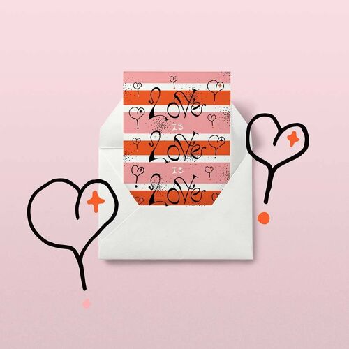 Love Is Love is Love: Carte de mariage, anniversaire, carte d'amour, carte de Saint Valentin