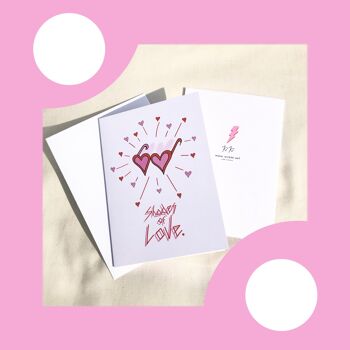 Shades Of Love - Mini Hearts: Carte de mariage, anniversaire, carte d'amour, carte de Saint Valentin 2