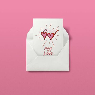 Sfumature d'amore: carta di matrimonio, anniversario, carta d'amore, carta di San Valentino