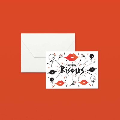 "Birthday Kisses" Happy birthday, Birthday card