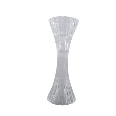 Bougeoir en verre h 20cm