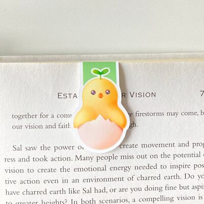 Easter Chick In An Egg Magnetic Bookmark | Easter Stationery