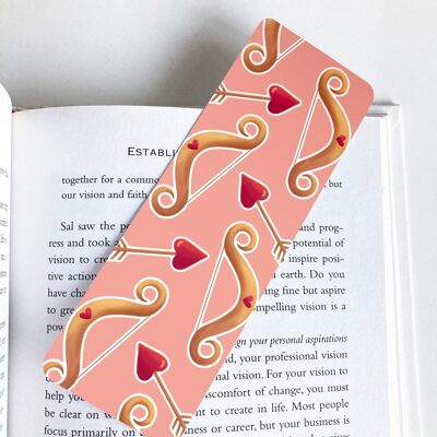 Cupid Bow And Arrow Bookmark | Valentines Day Stationery