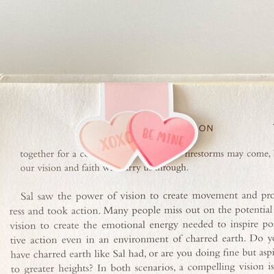 Candy Hearts Magnetic Bookmark | Valentines Day Stationery