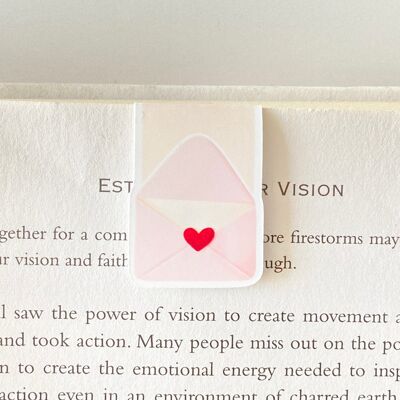 Envelope Magnetic Bookmark | Valentines Day Stationery