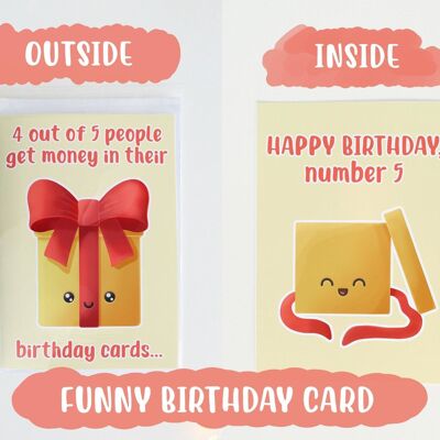 4 Out Of 5 Birthday Card, Funny Greeting Card, - 1 Card