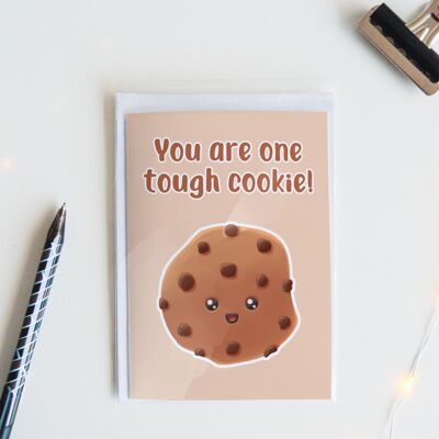 Tough Cookie Get Well Card, Funny Greeting Card, - 1 Card