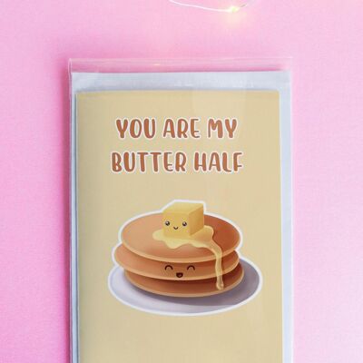 You Are My Butter Half Valentines Day Card | Funny Greeting Card