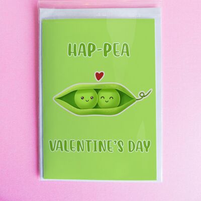 Hap-pea Valentines Day | Valentine's Day Card | Funny Greeting Card