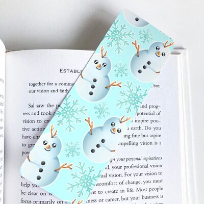 Snowman Bookmark, Cute Stationary, Book Lover Gift,