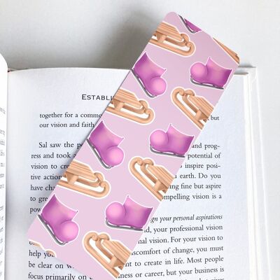 Ice Skating Bookmark, Page Marker, Cute Stationery, Book Lover Gift,