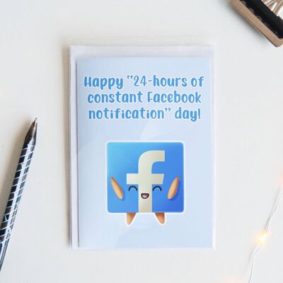 Facebook Birthday Card, Funny Greeting Card - 1 Card