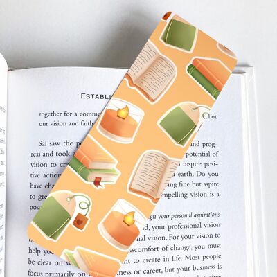 Tea And Books Bookmark, Page Marker, Cute Stationery,
