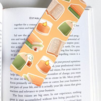 Tea And Books Bookmark, Page Marker, Cute Stationery,