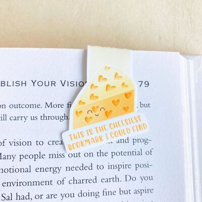 Cheese Magnetic Bookmark | Cute Food Stationery | Page Marker