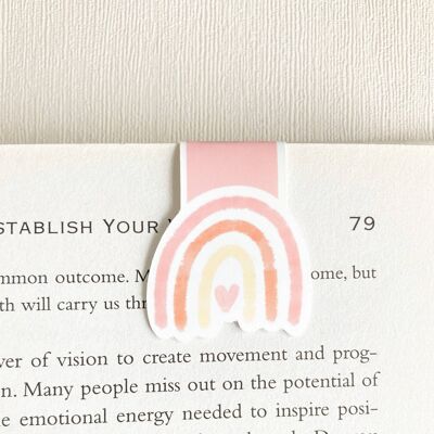 Pastel rainbow Magnetic Bookmark | Cute Stationery | Page Marker