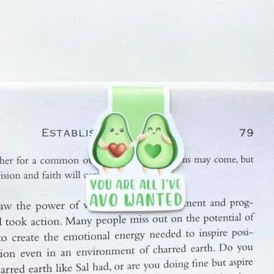 Avocado Magnetic Bookmark | Cute Stationery | Page Marker