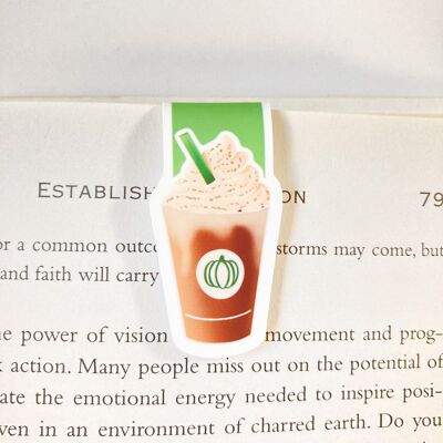 Ice Coffee Magnetic Bookmark | Cute Food Stationery | Page Marker
